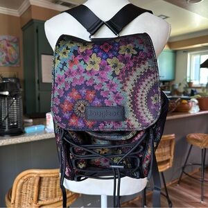 Desigual Backpack Mesh Flowers